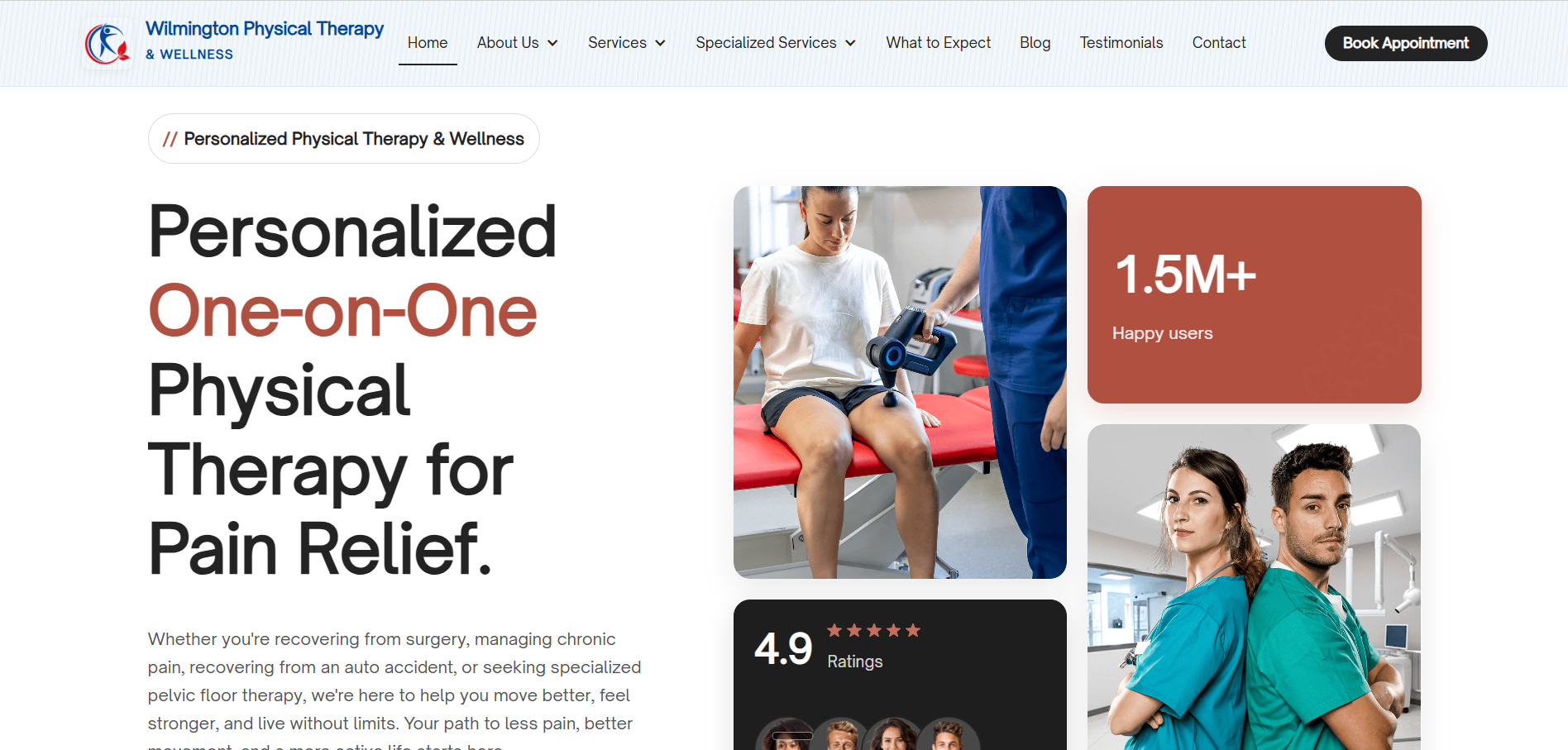 Wilmington PT & Wellness Physiotherapy Platform